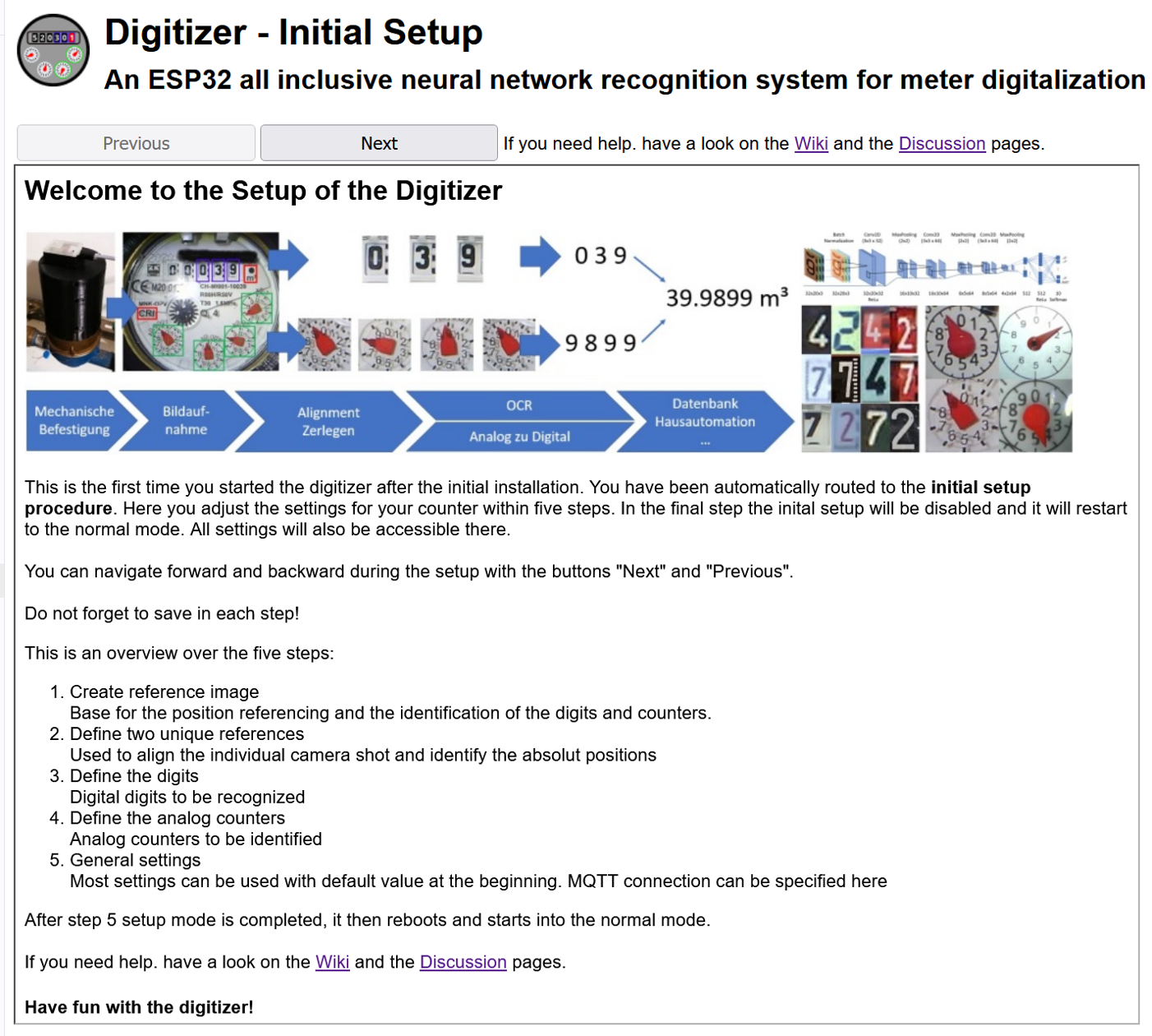 Setup Initial Welcome