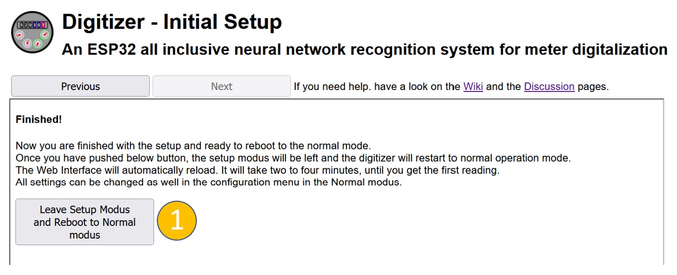 Initial Setup Finish Boot