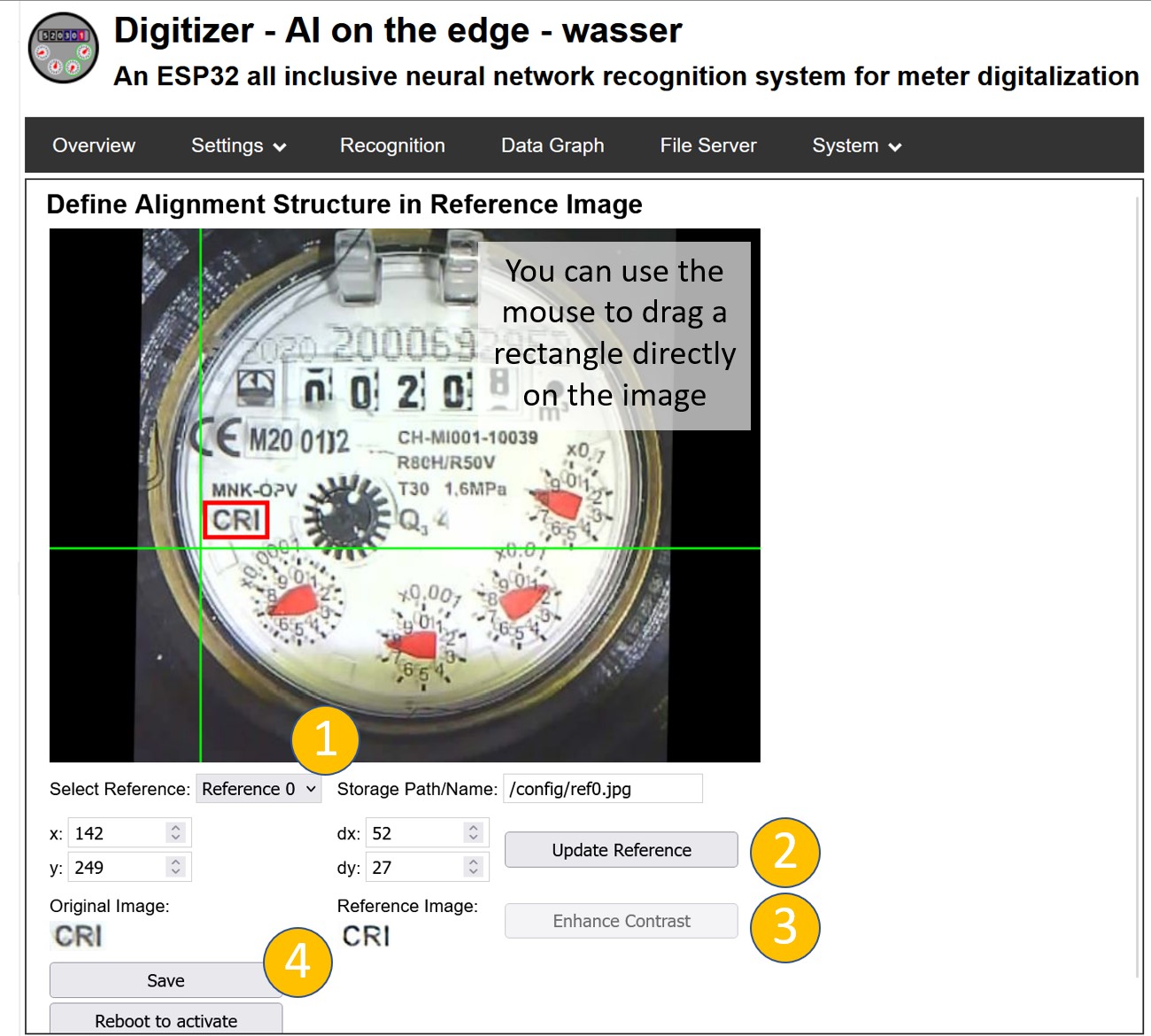 Initial Setup Alignment Marks