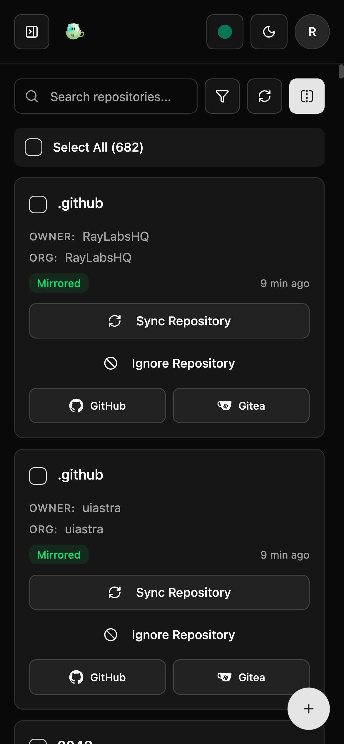 Rrepositories Mobile