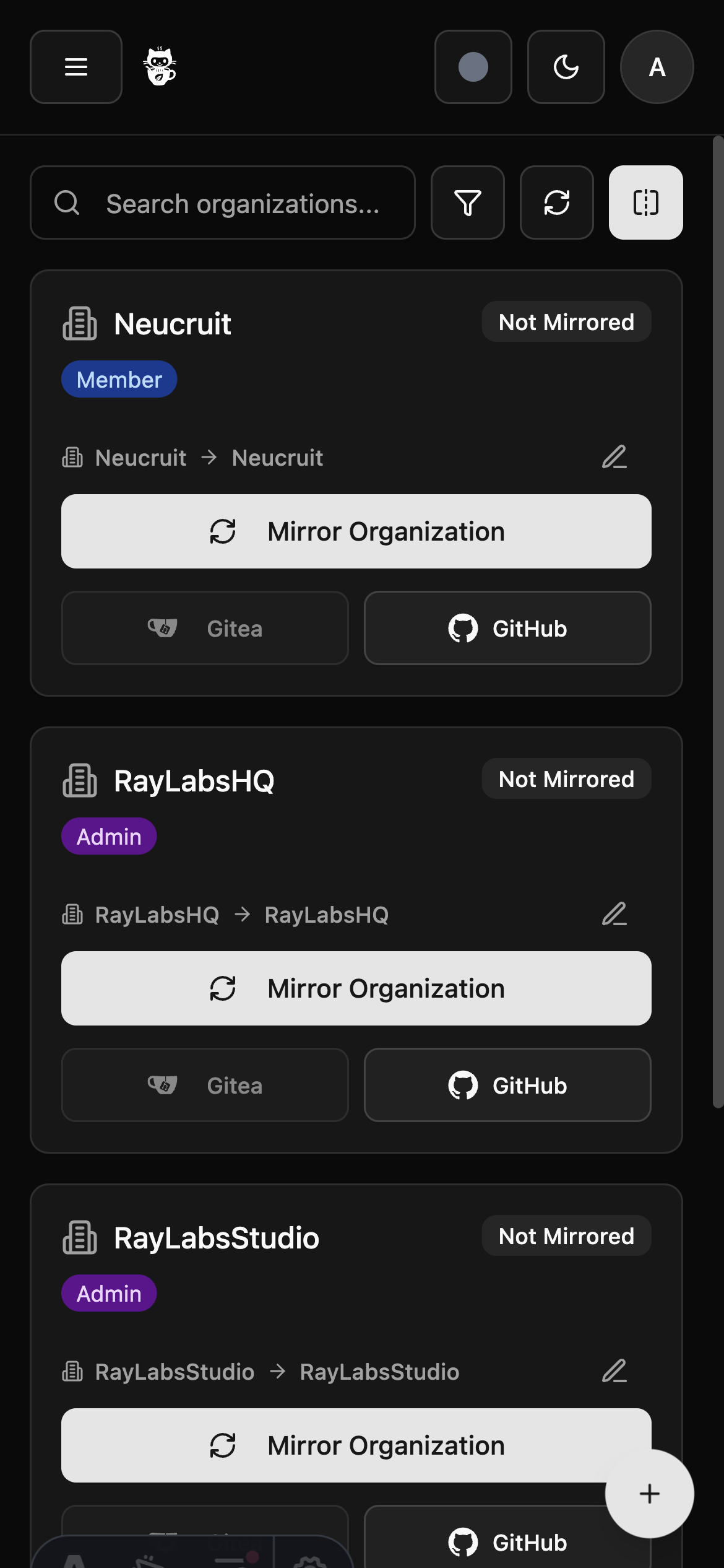 Organisations Mobile